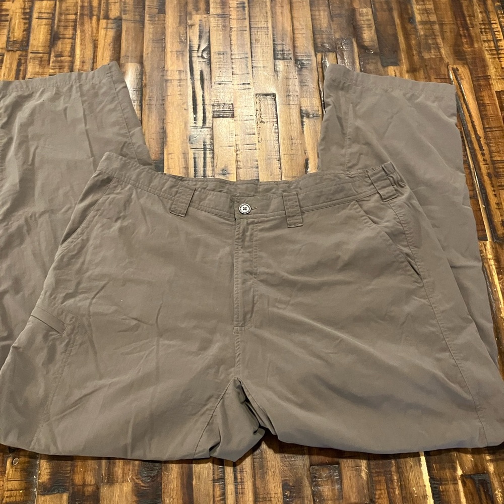 Exofficio Hiking Convertible Pants Men's Size 40 Nylon Green Brown